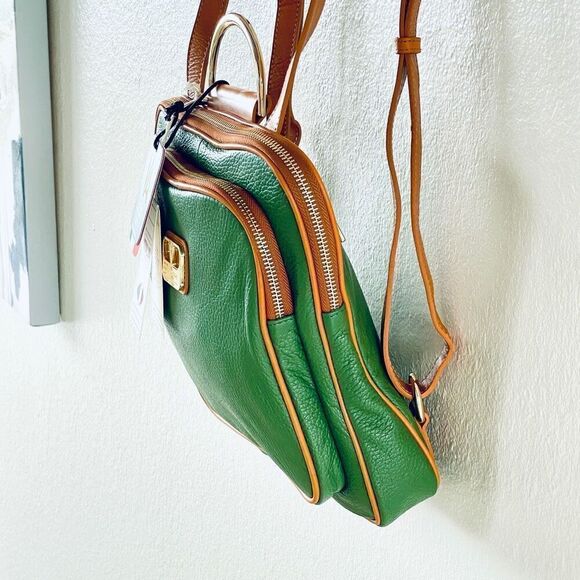 NWT  RARE Valentina Sling Backpack Real Finest Italian Leather Convertible Bag main image 11